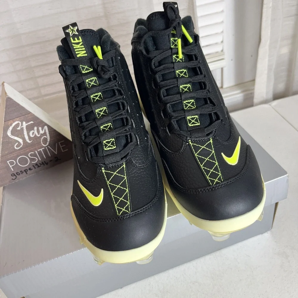 ✅ Nike Griffey 2 MCS Baseball Cleats Black Volt HF1579-001 Men  Size 12‎ Molded